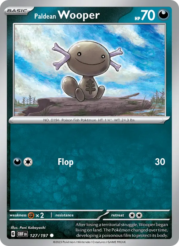 Paldean Wooper, Pokémon card