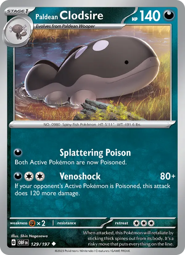 Paldean Clodsire, Pokémon card