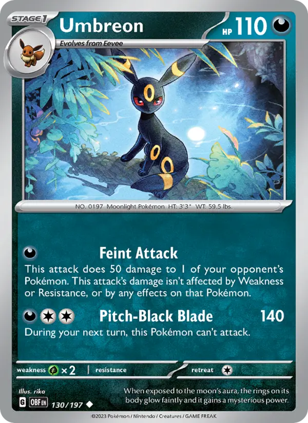 Umbreon, Pokémon card