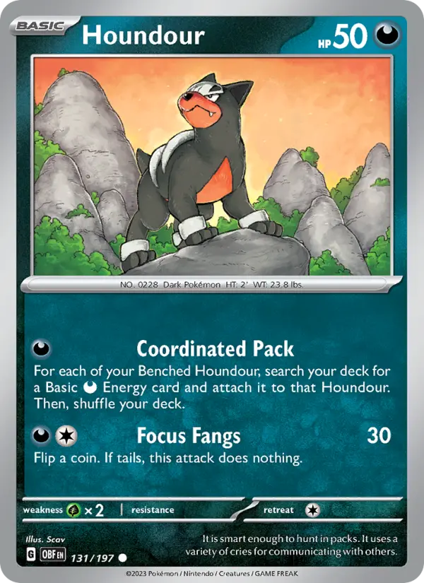 Houndour, Pokémon card