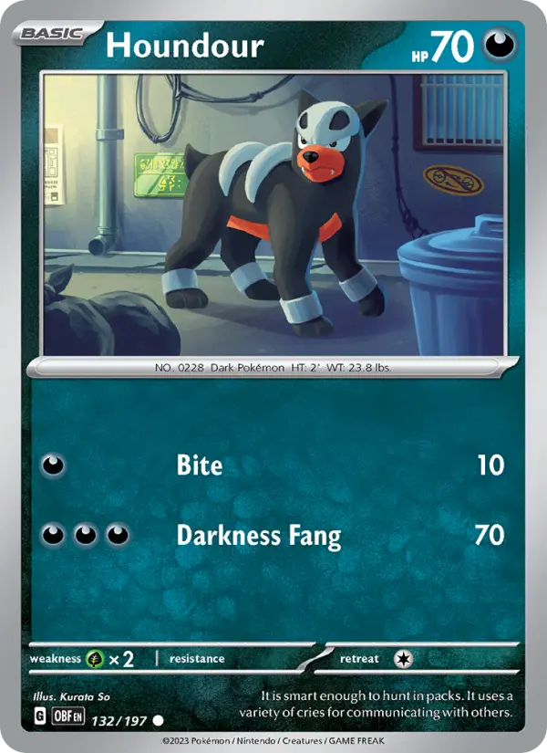 Houndour, Pokémon card