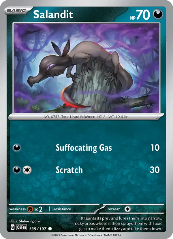 Salandit, Pokémon card