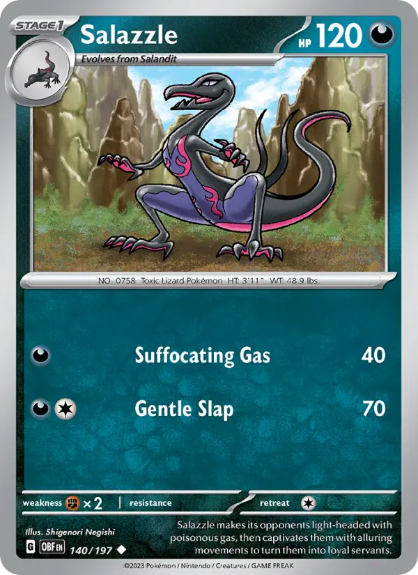 Salazzle, Pokémon card