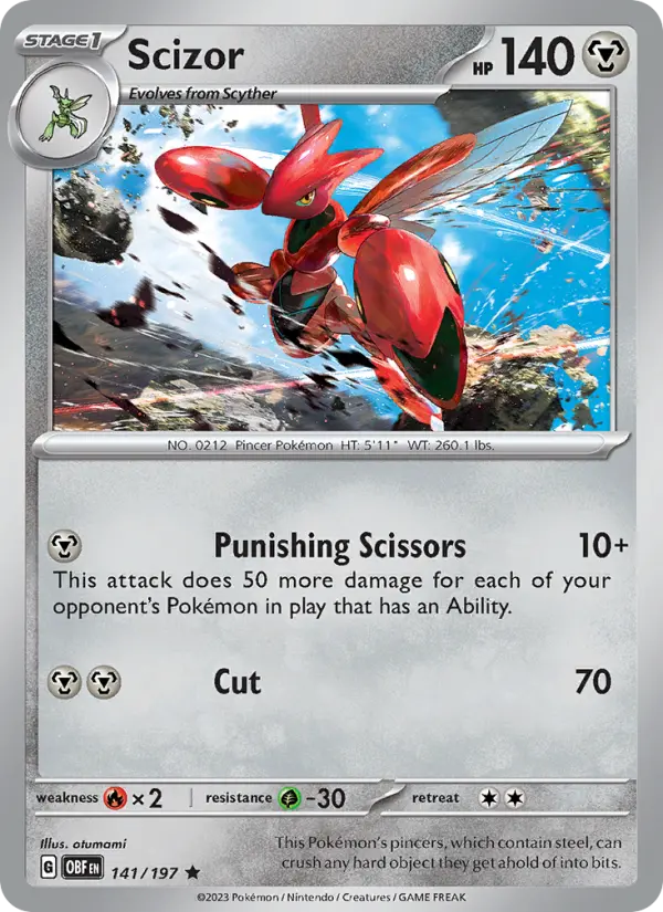 Scizor, Pokémon card