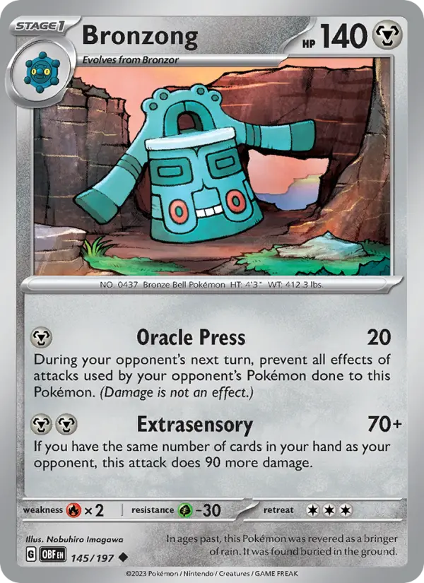 Bronzong, Pokémon card