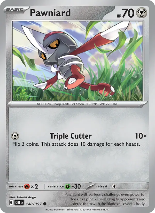 Pawniard, Pokémon card