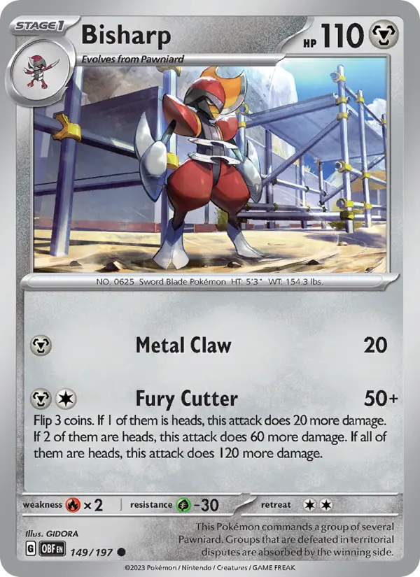 Bisharp, Pokémon card