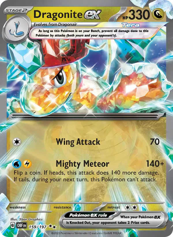 Dragonite ex, Pokémon card