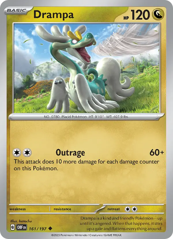 Drampa, Pokémon card