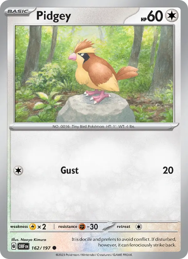 Pidgey, Pokémon card