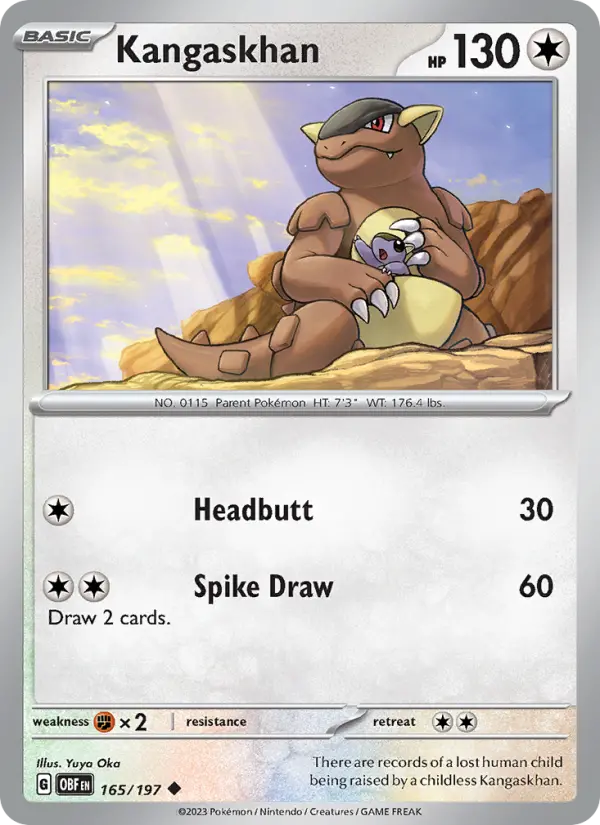 Kangaskhan, Pokémon card