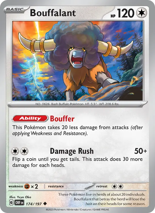 Bouffalant, Pokémon card