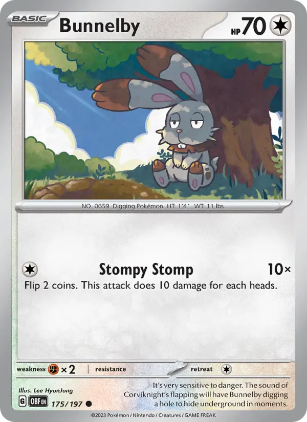 Bunnelby, Pokémon card