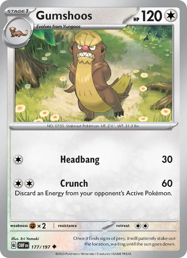 Gumshoos, Pokémon card