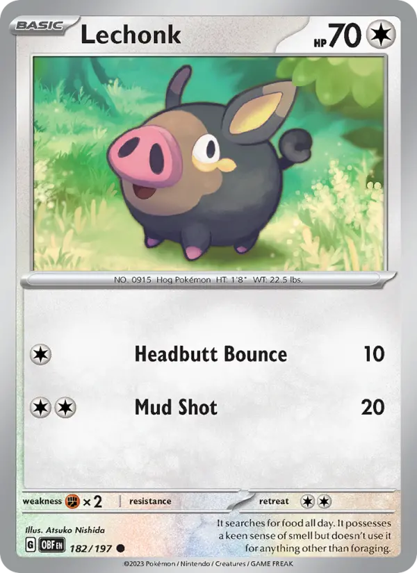 Lechonk, Pokémon card