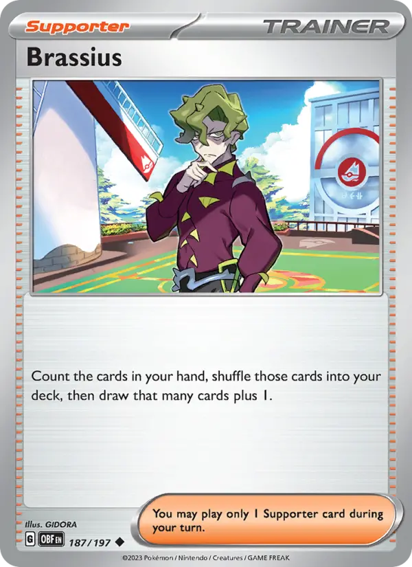 Brassius, Pokémon card
