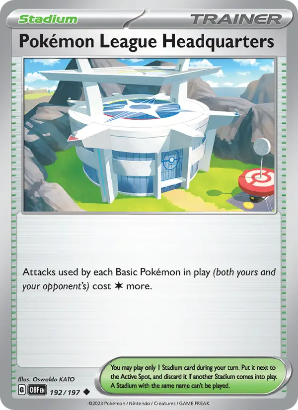 Pokémon League Headquarters, Pokémon card