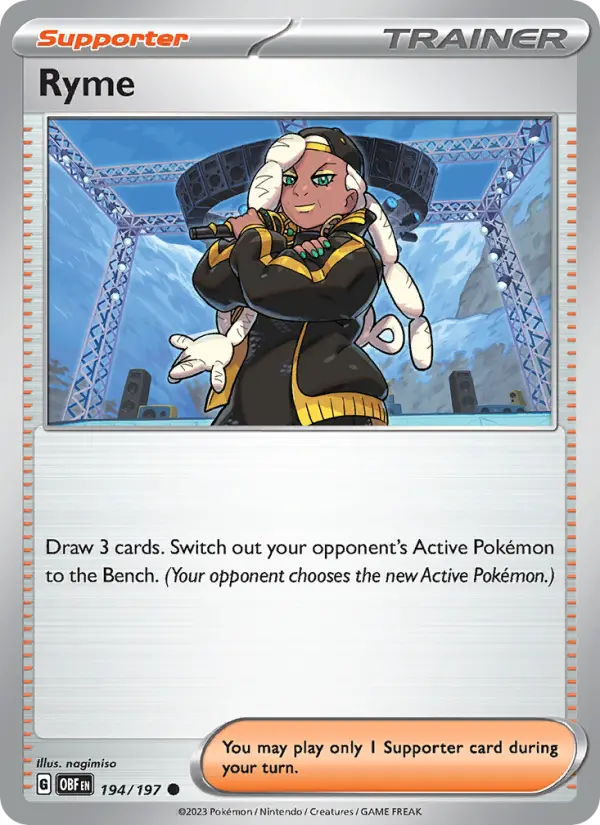 Ryme, Pokémon card