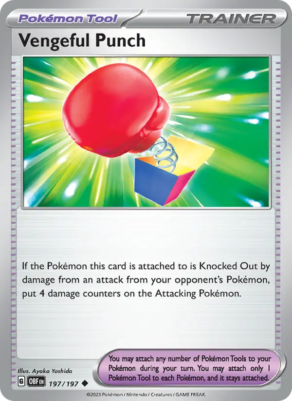 Vengeful Punch, Pokémon card