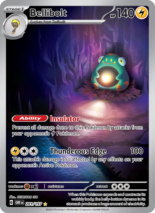 Bellibolt, Pokémon card