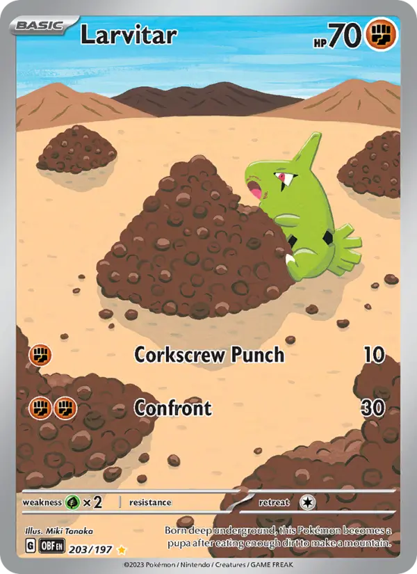 Larvitar, Pokémon card