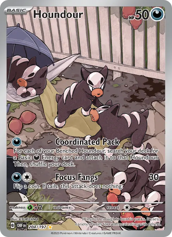 Houndour, Pokémon card