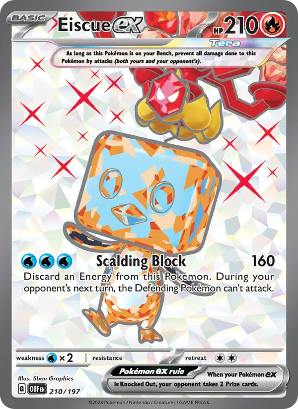 Eiscue ex, Pokémon card