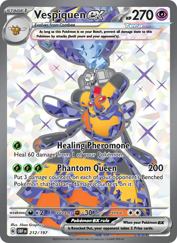 Vespiquen ex, Pokémon card
