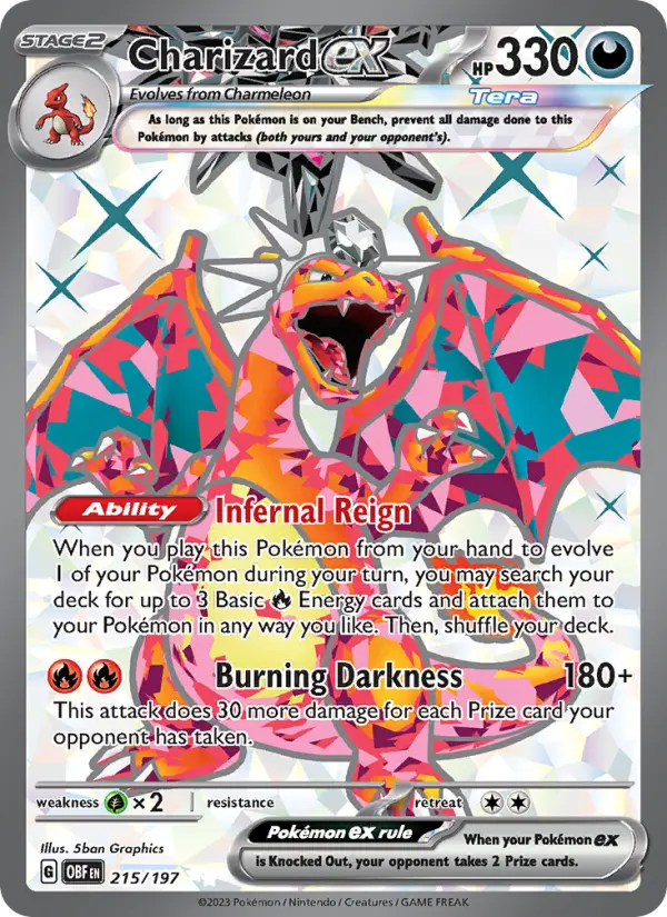 Charizard ex, Pokémon card