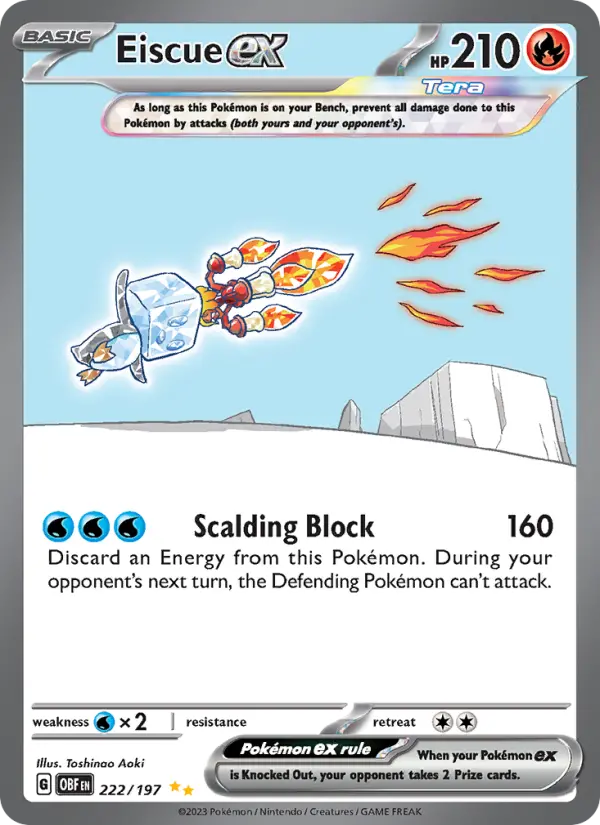 Eiscue ex, Pokémon card