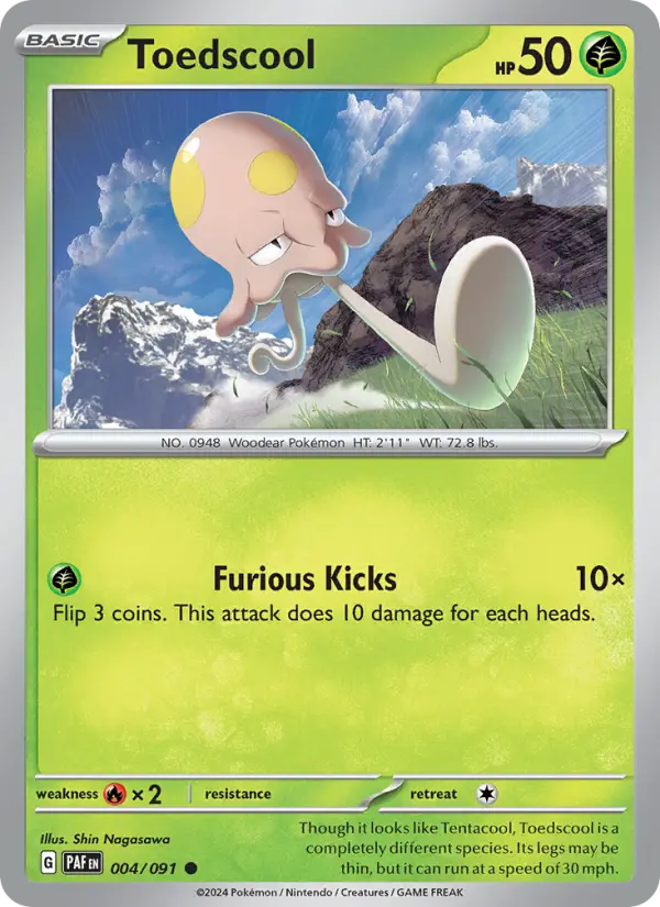 Toedscool, Pokémon card