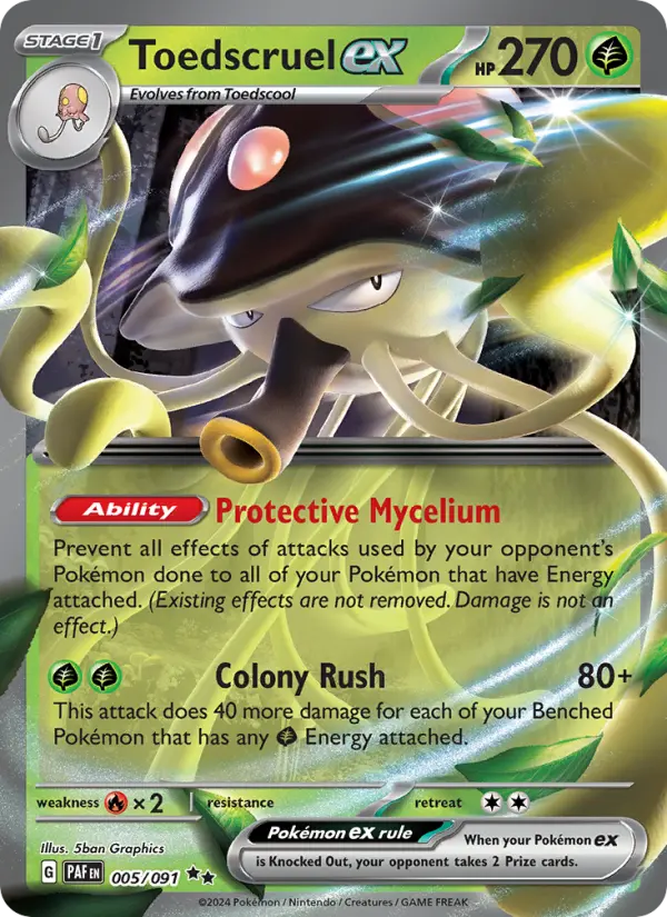 Toedscruel ex, Pokémon card