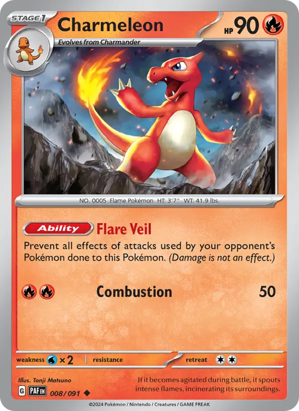 Charmeleon, Pokémon card