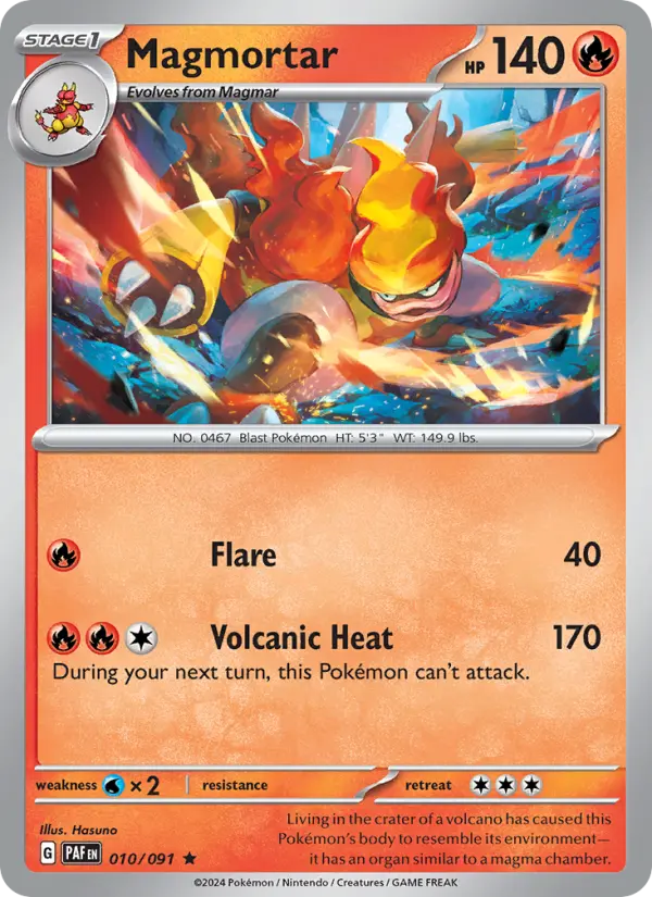 Magmortar, Pokémon card