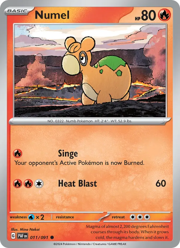 Numel, Pokémon card