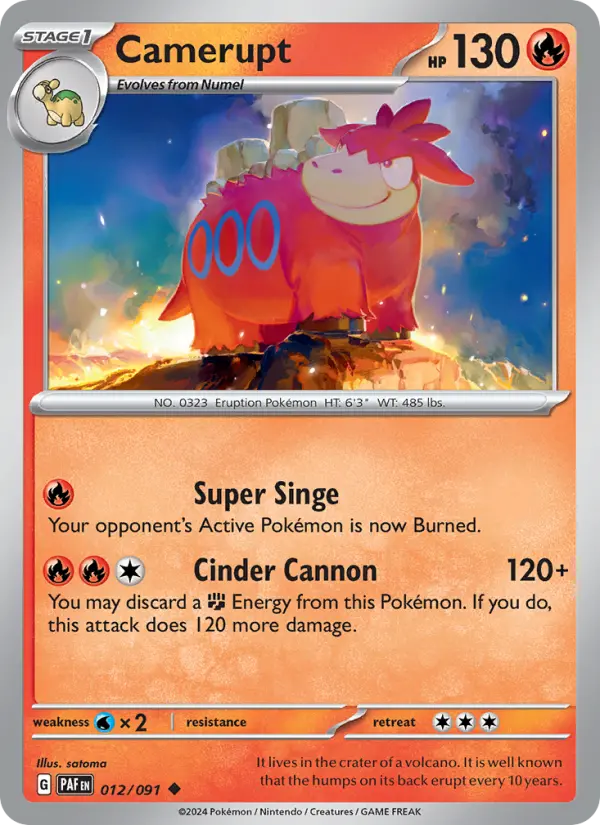 Camerupt, Pokémon card