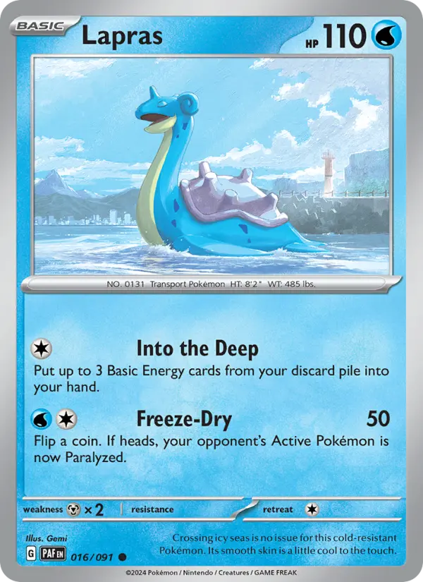 Lapras, Pokémon card