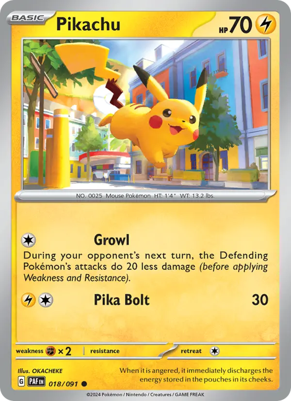 Pikachu, Pokémon card