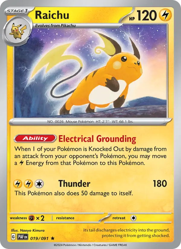 Raichu, Pokémon card