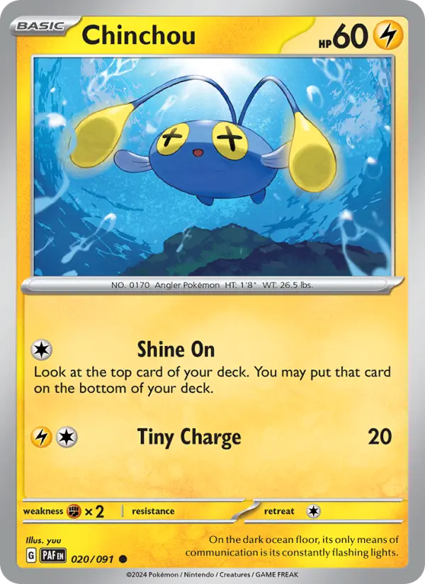 Chinchou, Pokémon card
