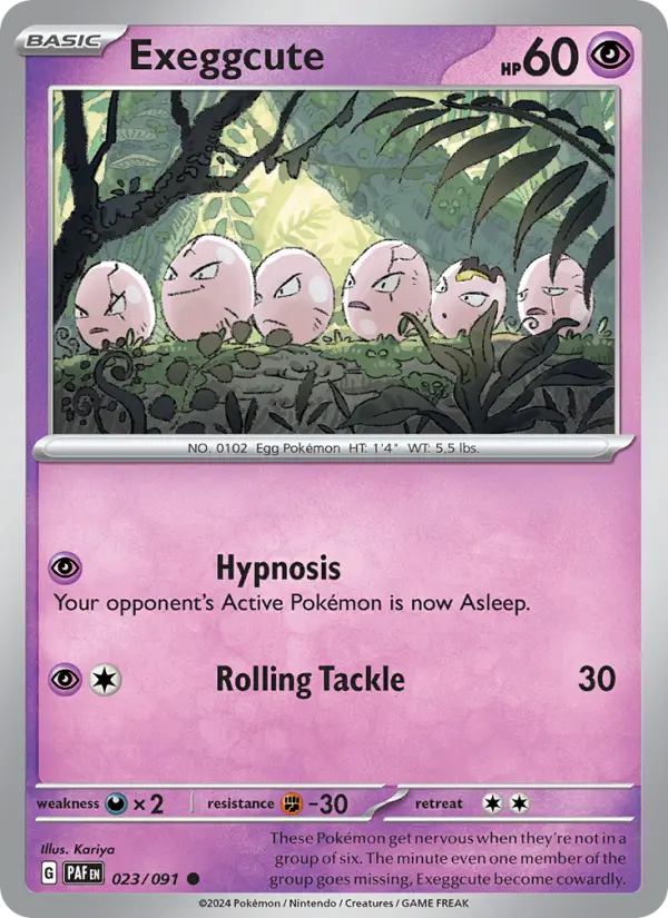 Exeggcute, Pokémon card