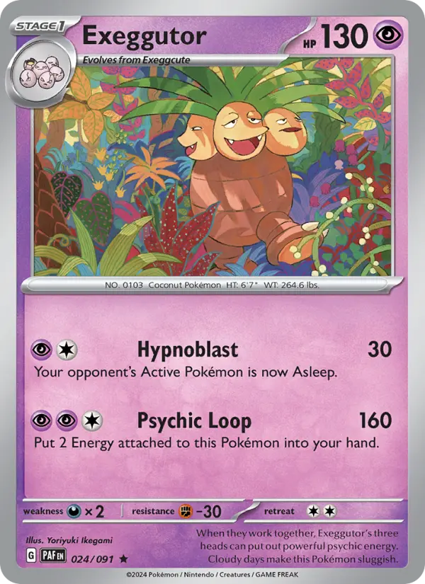 Exeggutor, Pokémon card