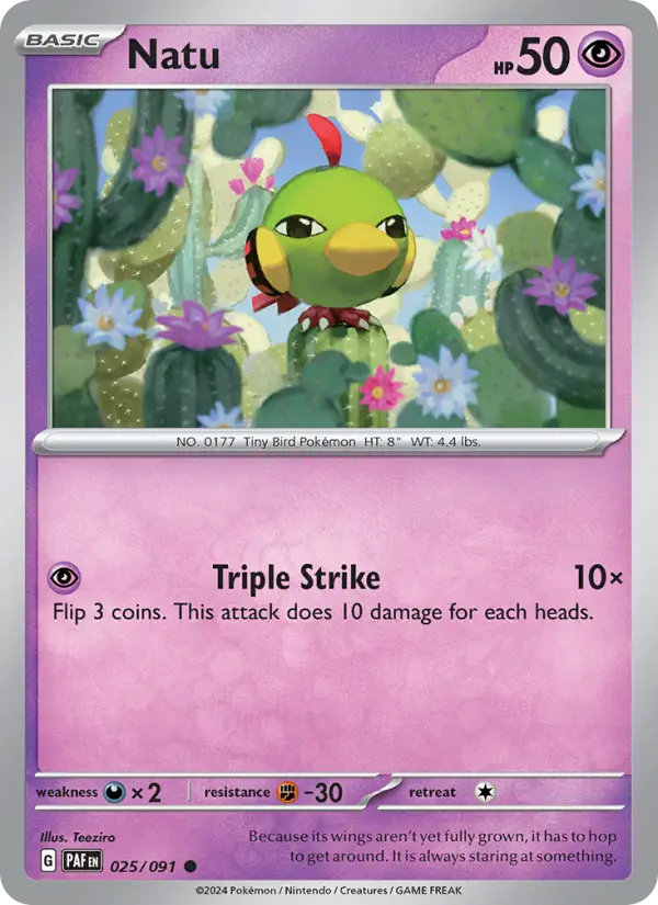 Natu, Pokémon card