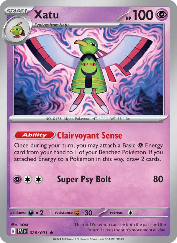 Xatu, Pokémon card