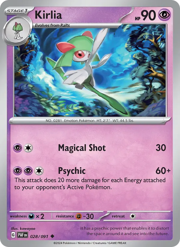 Kirlia, Pokémon card