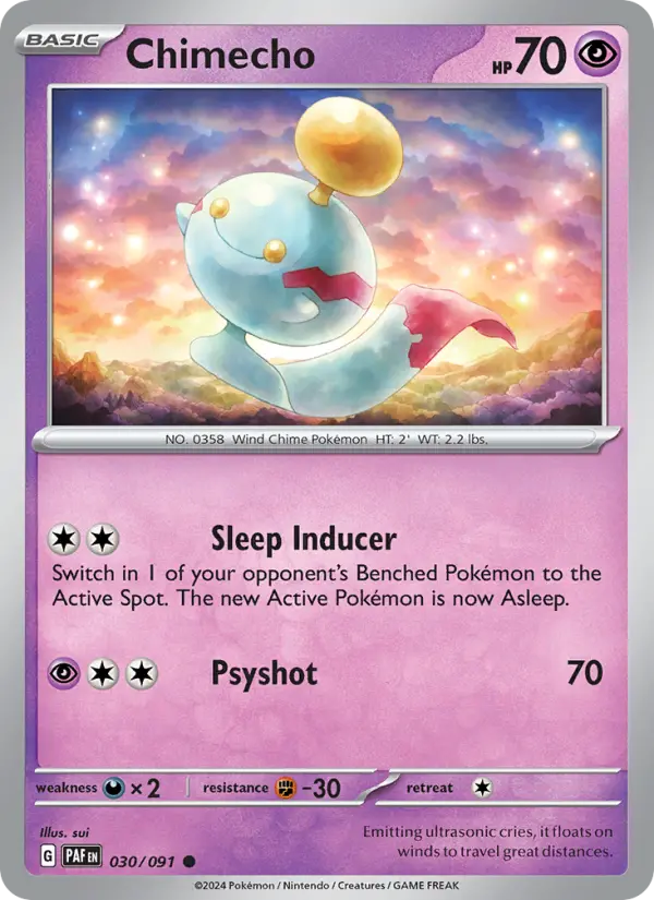 Chimecho, Pokémon card