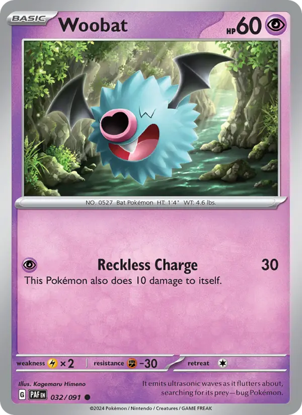 Woobat, Pokémon card