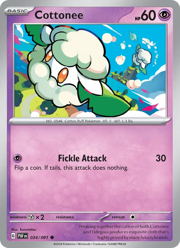 Cottonee, Pokémon card