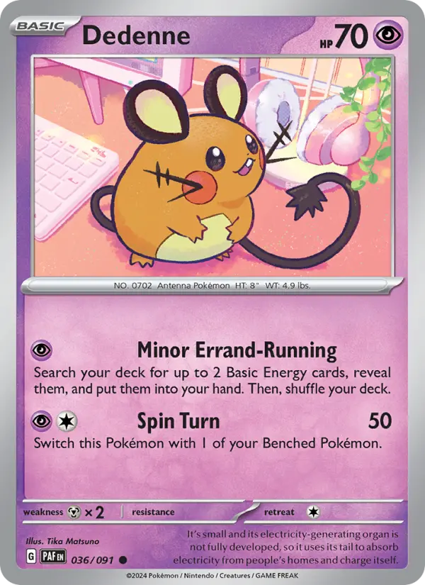 Dedenne, Pokémon card