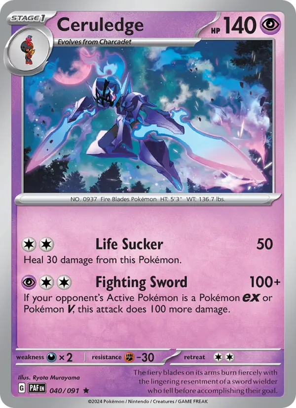 Ceruledge, Pokémon card